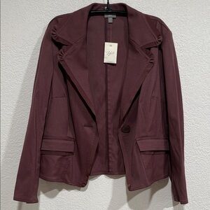 Vintage J. Jill Petite 14P Mauve Blazer Jacket Women Career Layer Open Front